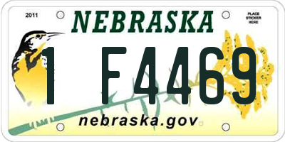 NE license plate 1F4469