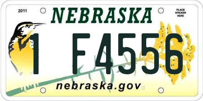 NE license plate 1F4556