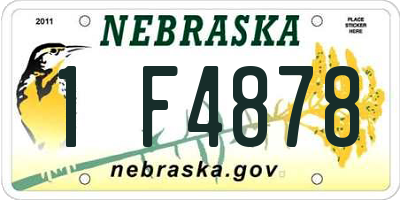 NE license plate 1F4878