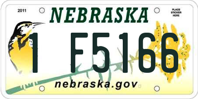 NE license plate 1F5166
