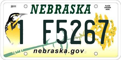 NE license plate 1F5267