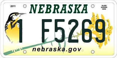 NE license plate 1F5269