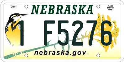 NE license plate 1F5276