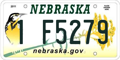 NE license plate 1F5279