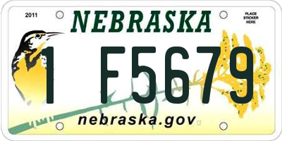NE license plate 1F5679