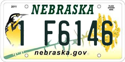 NE license plate 1F6146