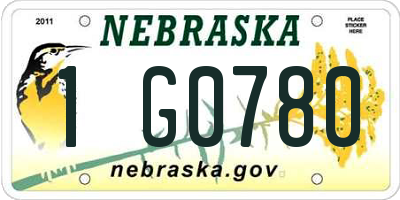 NE license plate 1G0780