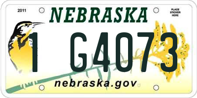 NE license plate 1G4073