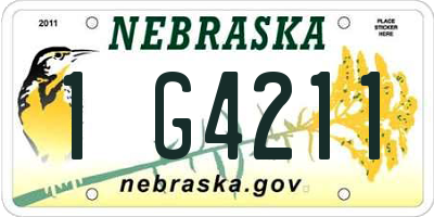 NE license plate 1G4211