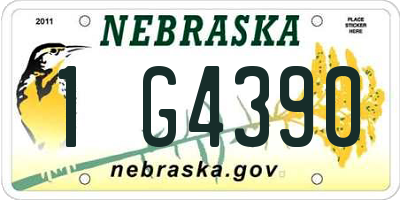 NE license plate 1G4390