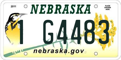 NE license plate 1G4483