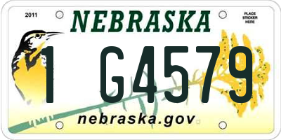 NE license plate 1G4579