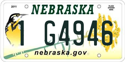 NE license plate 1G4946