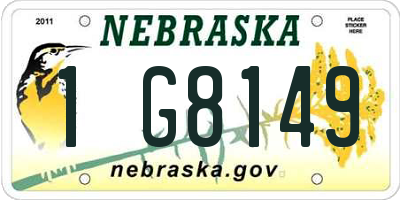 NE license plate 1G8149