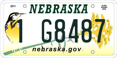 NE license plate 1G8487