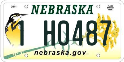 NE license plate 1H0487