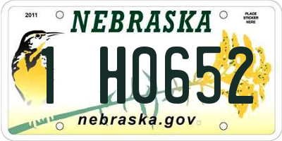 NE license plate 1H0652
