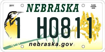 NE license plate 1H0811