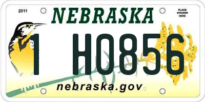 NE license plate 1H0856