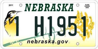 NE license plate 1H1951