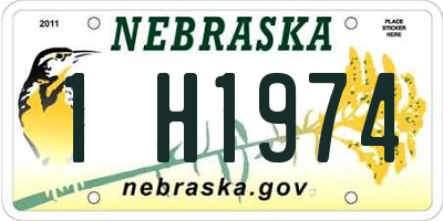 NE license plate 1H1974