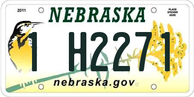 NE license plate 1H2271