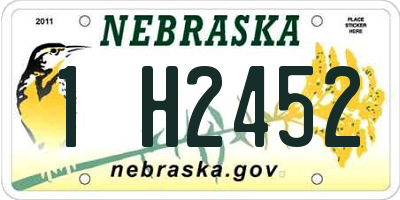 NE license plate 1H2452