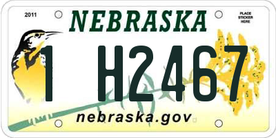 NE license plate 1H2467
