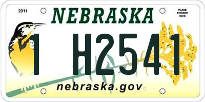 NE license plate 1H2541