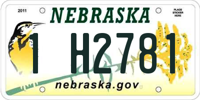 NE license plate 1H2781
