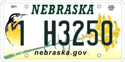 NE license plate 1H3250