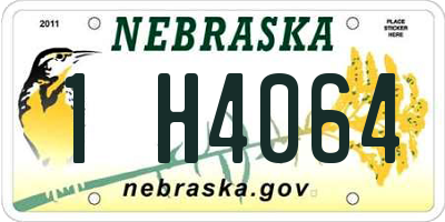 NE license plate 1H4064