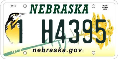 NE license plate 1H4395