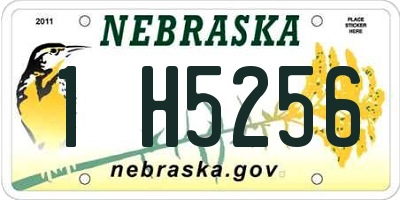 NE license plate 1H5256