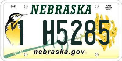 NE license plate 1H5285