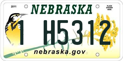 NE license plate 1H5312