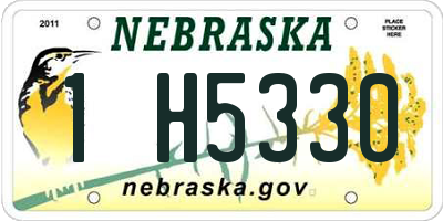NE license plate 1H5330