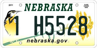 NE license plate 1H5528