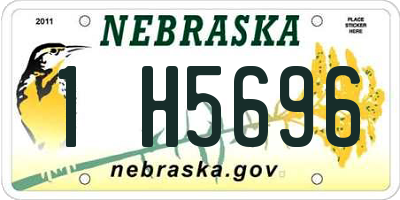 NE license plate 1H5696