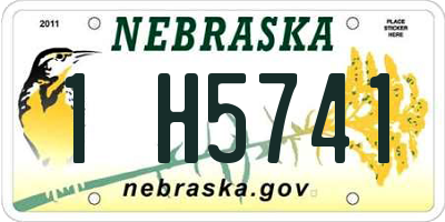 NE license plate 1H5741