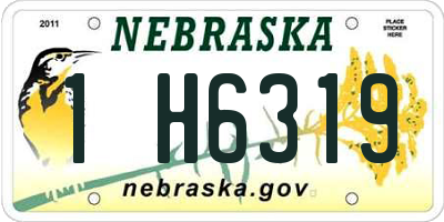 NE license plate 1H6319