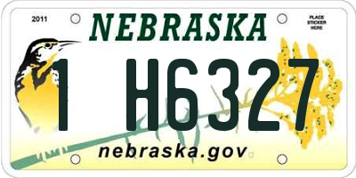 NE license plate 1H6327