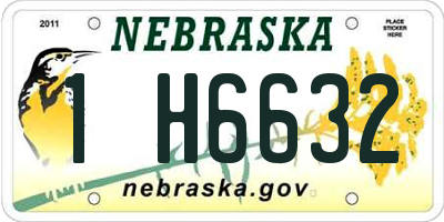 NE license plate 1H6632