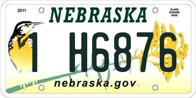 NE license plate 1H6876