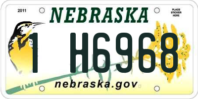 NE license plate 1H6968