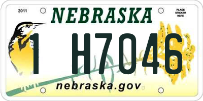 NE license plate 1H7046