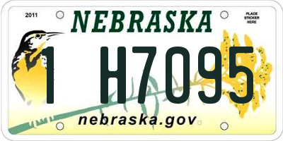 NE license plate 1H7095