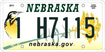 NE license plate 1H7115