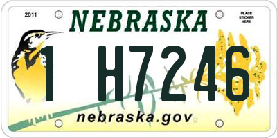 NE license plate 1H7246