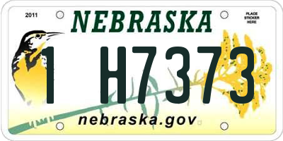 NE license plate 1H7373
